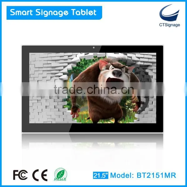 21.5" Full HD Resolution Android Digital Advertising Display Support 10-points Multi-touch