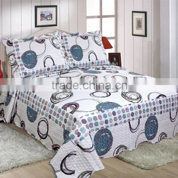 Quilt With Circle Printed Patchwork Quilt Cotton Quilt