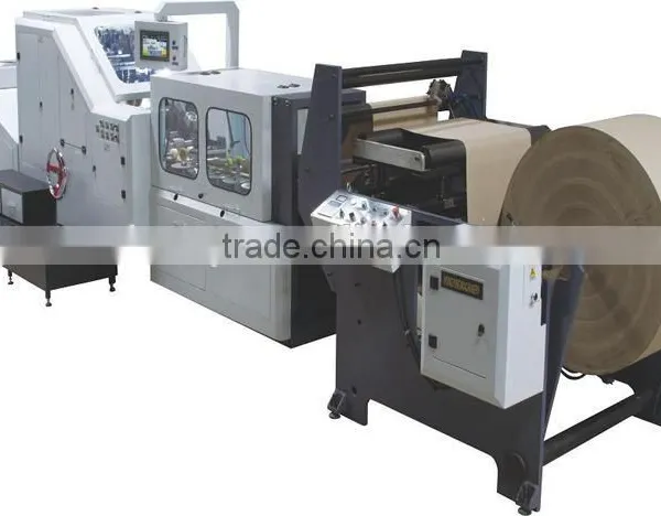 Shopping Carry Paper Bag Making Machine/Automatic Brown Kraft Paper Bag Making Machine/square Bottom Paper Bag Making Machine photo-5