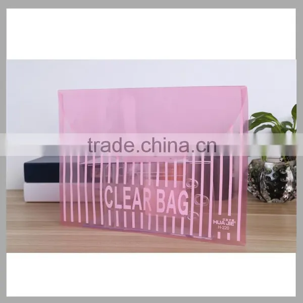 Transparent my Clear Bag PP File Bag Envelope Paper File Folder Document Bag With Button Lock photo-3