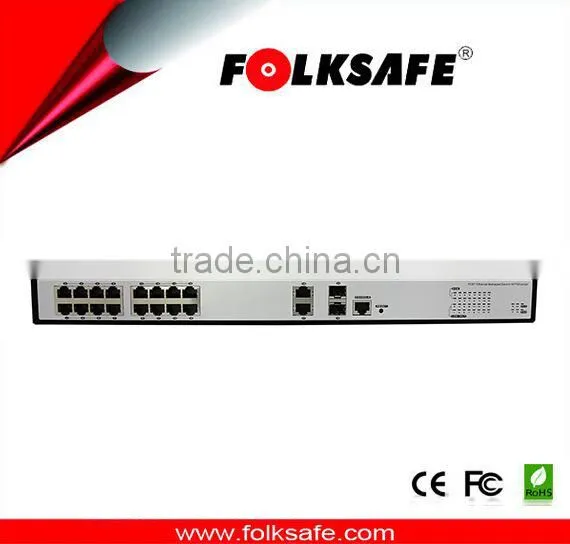 16-Port 100Mbps IEEE 802.3af/802.3at Managed PoE Switch Over Ethernet End-Span PSE With 4 Giga Uplink Port (RJ45 + Fiber Optic)