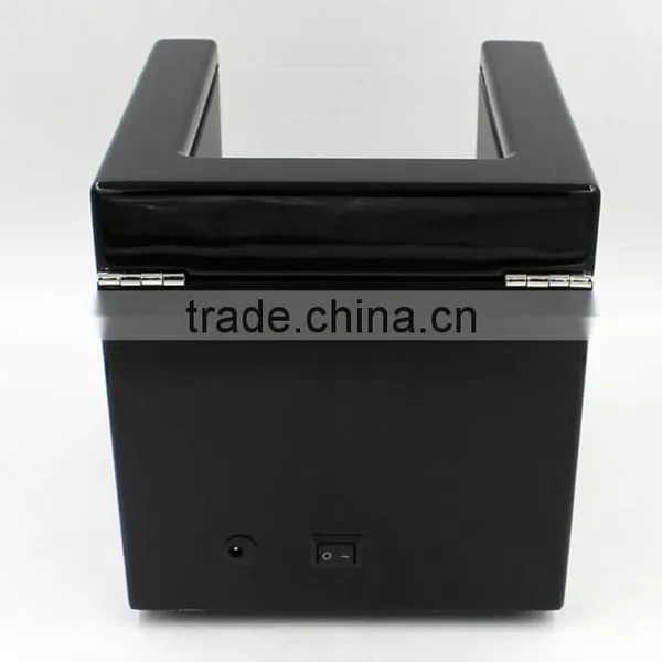 Custom Black Wooden 2 Slot Automatic Carbon Fiber Watch Winder photo-3