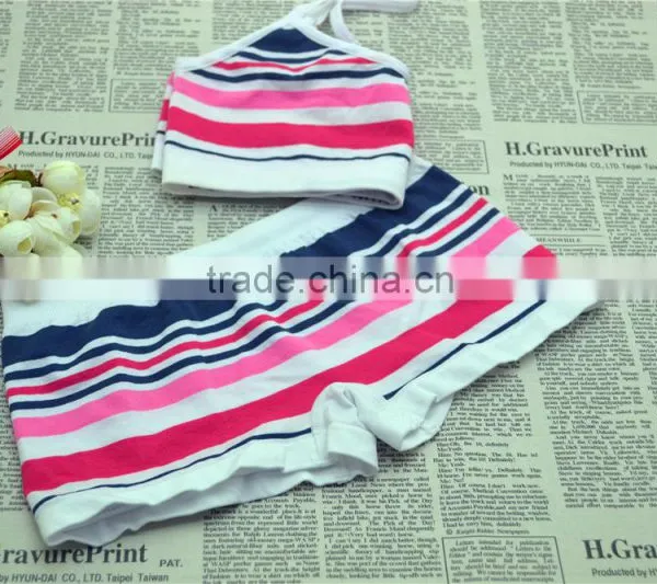 Girls Crop Top & Boxer Shorts Kids Seamless Underwear