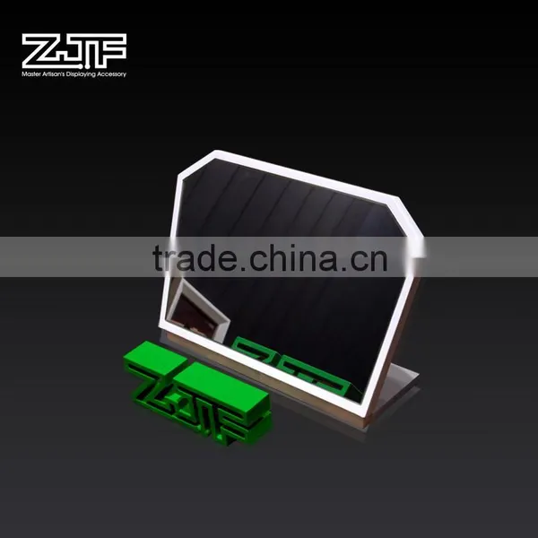 ZJF Cheap Supermarket Black Wooden Try Shoe Mirror