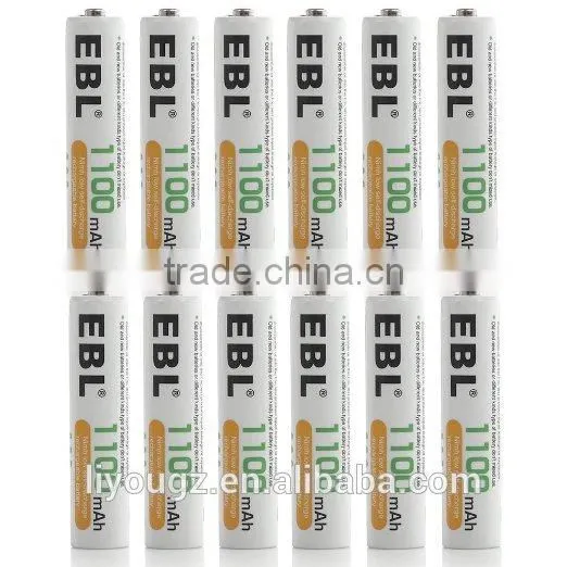 EBL AAA 1100mAh 4 Count High Performance Ni-MH Rechargeable Battery, New Retail Package photo-2