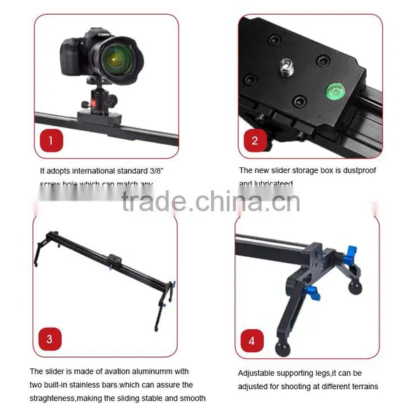 Newest Video Camera Slider for Camcorders and SLR/ DSLR Cameras VM-120 photo-6