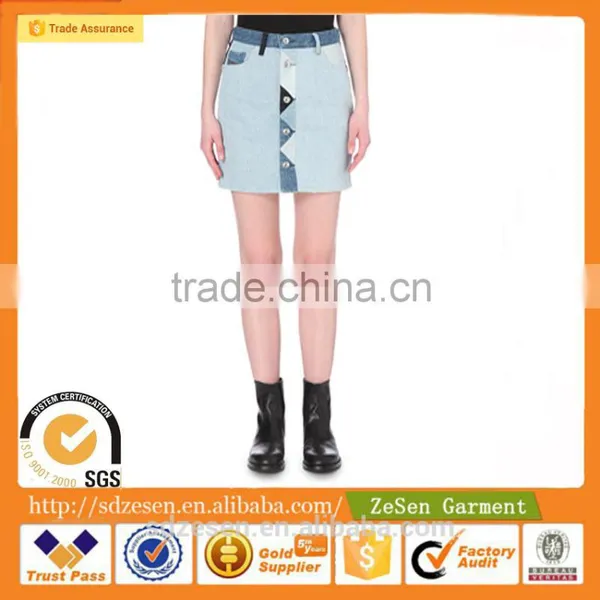 2016 Wholesale Casual Fashion Women Slim Denim Mini Skirts Sexy Skirt For Ladies photo-2
