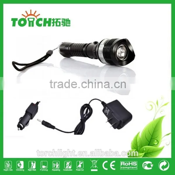 High Power 3 Modes Flashlight Bike Light Zoomable Waterproof Camping LED Flashlight Recharger Flash Light photo-6
