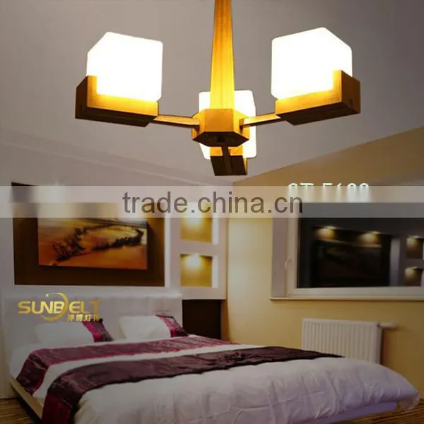ST-5620-3 Sunbelt 2015 Hot Sale American Caren Dining Room Restaurant Wooden Shade Five Head Pendant Lamp