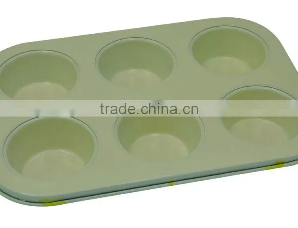 Non-stick Cake Pans of Muffin Pan With 6 Cups of Backware Ceramic photo-2
