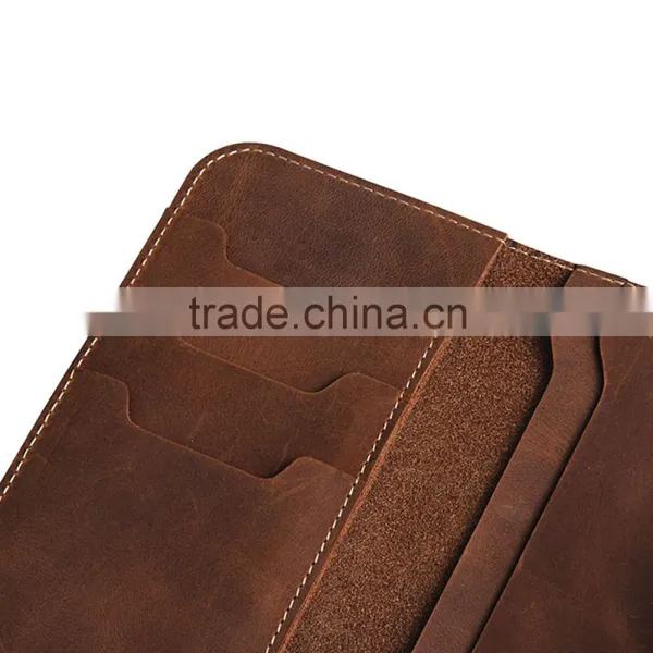 New Designed Genuine HandMade Leather Flip Wallet Case For IPhone 6