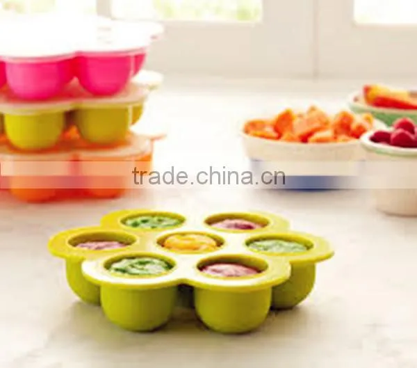 Homemade Popular 100% Food Grade Durable Silicone Baby Food Container photo-6
