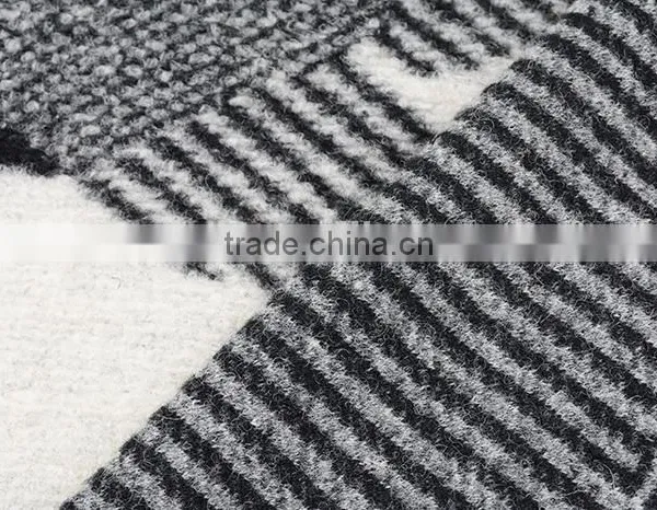 2016 Black and White New Jacquard Design Wool Blend Fabric for Woman's Overcoat Quality Choice photo-6