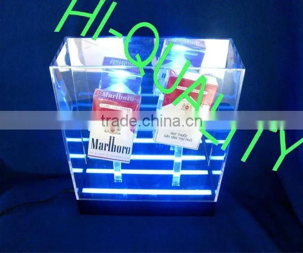 Fashion Acrylic Cigarette Pos Display / LED Acrylic Stand
