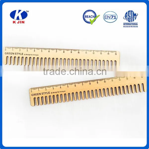 High Quality Wooden Shaped Straight Ruler Drawing Stencil Ruler for Kids photo-4