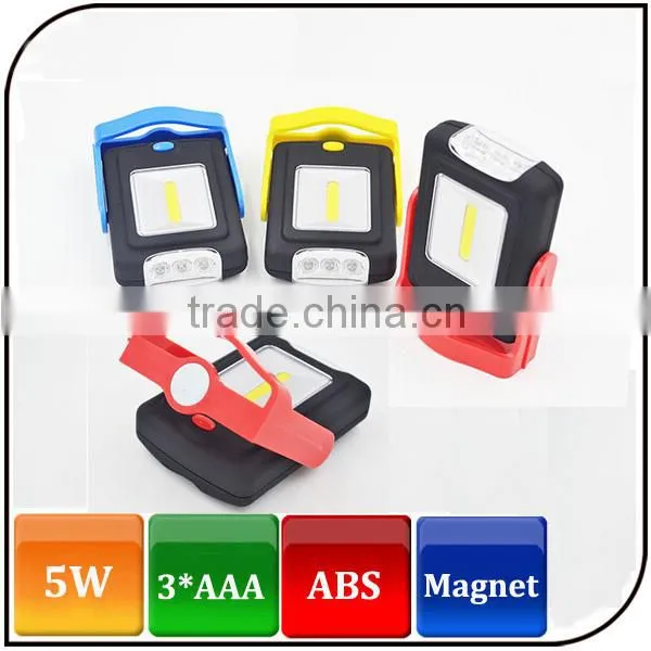 5W 6V 3PCS AA Batteries 3+1 LED ABS Magnetic Pen Light With Hook