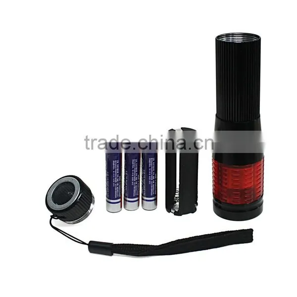 Mulrifunction Red Light Warning 1W LED Ttorch Flashlight photo-4