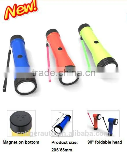 2015 Wholesale Dry Battery LED Flashlight Torch With Foldable Head photo-4