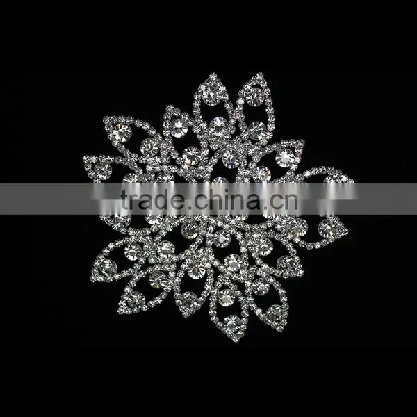 2015 Wholesale Flower Crystal Appliques for Wedding Dress photo-3