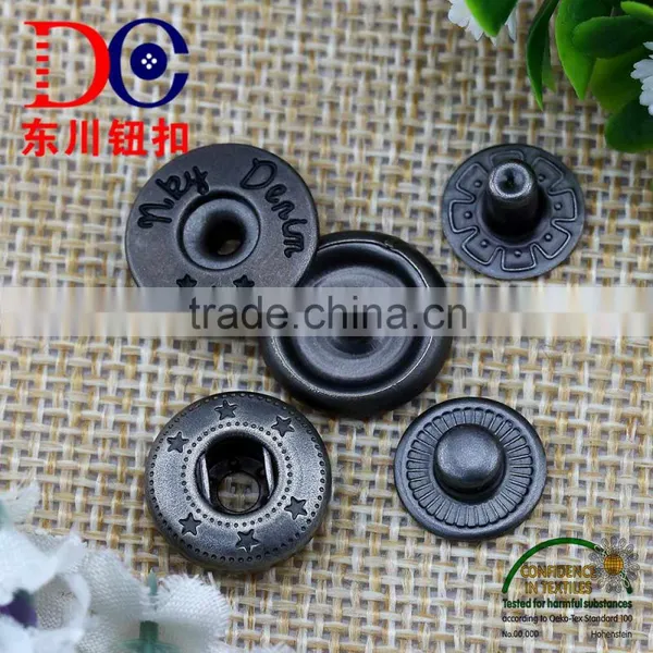 Gunmetal Press Hidden Snap Button for Jeans Wear and Casual Clothing photo-3
