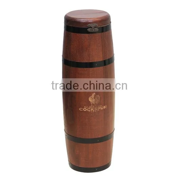 Made in China Pine Personalized Brown Wooden Wine Barrels Box