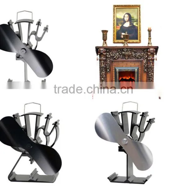 2 Blades Eco Stove Fan Heat Powered Stove Fan photo-6