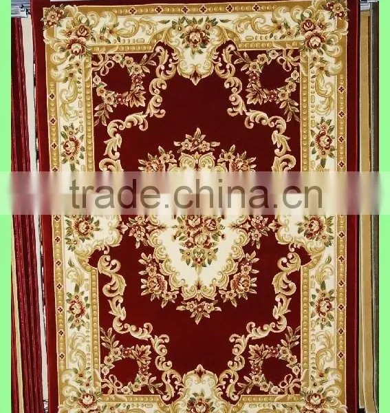Floral Red Wilton PP Hotel Rooms Carpet Designs With High Quality photo-4