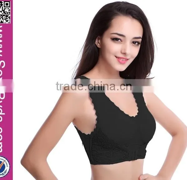 Wholesale Factory Price New Arrivial Padded Sexy Seamless Yoga Sport Bra photo-3
