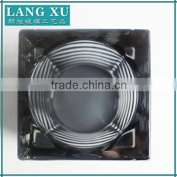Square Color Glass Candle Holder photo-5