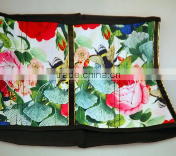 2015 Wholesale Waist Trimming Corsets Lotus Print New Arrival Ann Chery Waist Cincher Wholesale photo-2