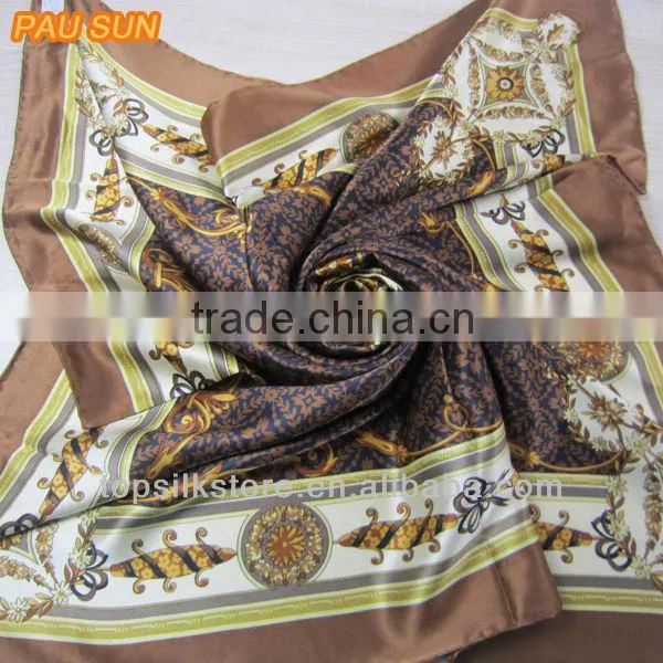 2015 100% Pure Silk Square Scarf,fashion100% Silk Square Scarf