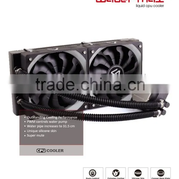 WaterMax240 Cpu Copper Computer Radiator Case Liquid Cooling Block PWM Connector With 12025 Case Fan Silent Fan photo-2