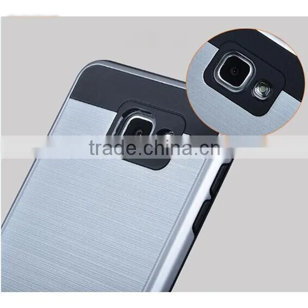 C&T HEAVY DUTY DUAL LAYER BRUSHED METAL PATTERN Protective Rugged Armor Case for Samsung Galaxy A9 Pro photo-4