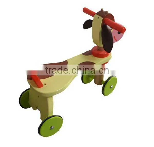 Cartoon Appearance Wooden Ride on Car Wooden Balance Bike Toy