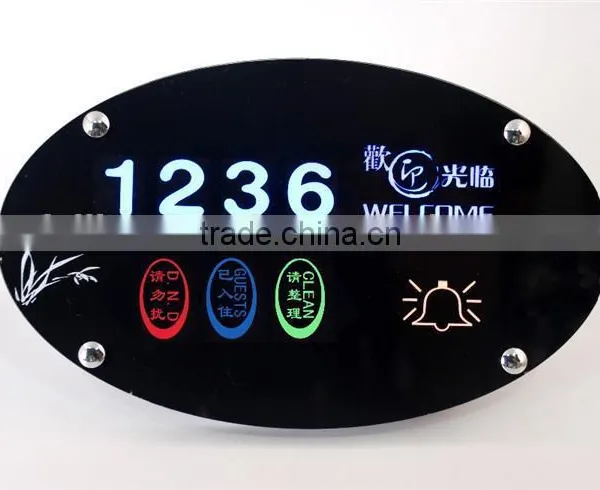 New Design OEM&ODM Fashion Electronic Hotel Room House Name Plates Glass With Great Price photo-5