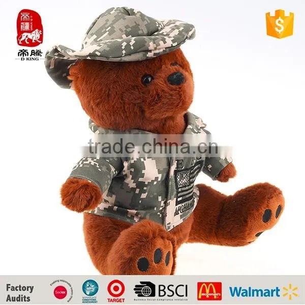 Realistic Bear Costume Plush Toy Soft Amry Teddy Bear photo-2