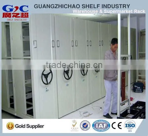 Manual Mobile Filing Cabinet Metal Book Shelving System photo-3
