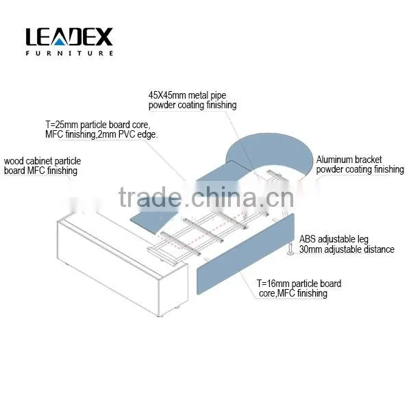 New Design MDF Luxury Wood Office Table Executive Ceo Desk Office Desk Import From China photo-6