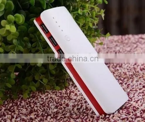 Multi-functional 3 Outputs Power Bank With Light 10000mah for Mobile Phone With Battery Indicator