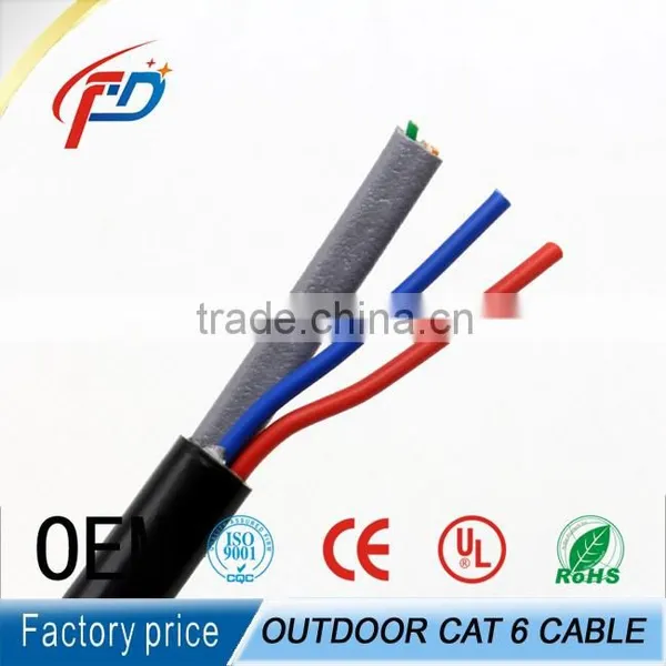 Outdoor Cat6 Network Communication Cable With 0.9mm 1.3mm Messenger Wire photo-3