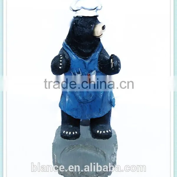 Black Bear Shape Resin Wine Bottle Display Stand photo-3