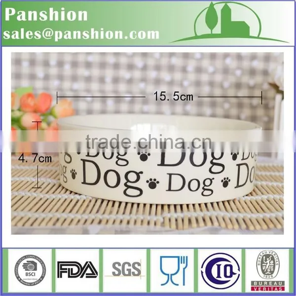 Wholesale Round Shape Ceramic Pet Bowl With Decal Finish photo-2