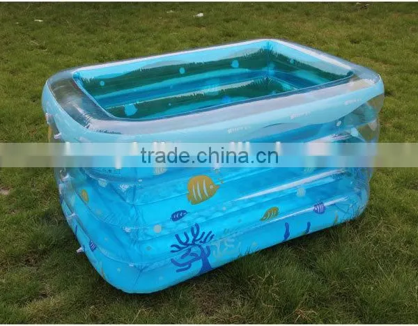 Family Adult Inflatable Swim Square Toddler Baby Kids Swimming Pools photo-2