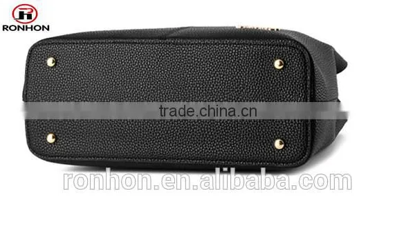 Lady PU Leather Bag With Golden Metal Ornamental photo-6