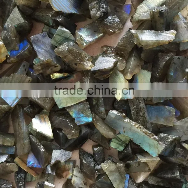 Natural Flashy Labradorite Raw Rough Sawed Slice Lot Loose Semi Precious Gemstones photo-4