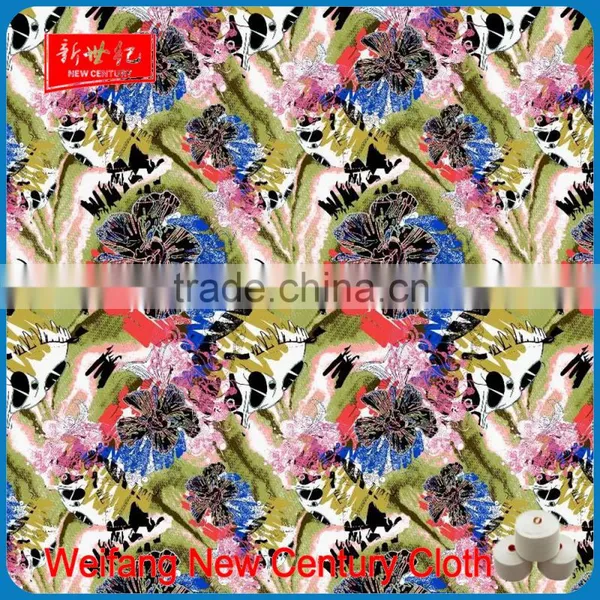 Cheap Printed Style 100% Viscose Fabric Price for Women Dresses/scarf photo-4