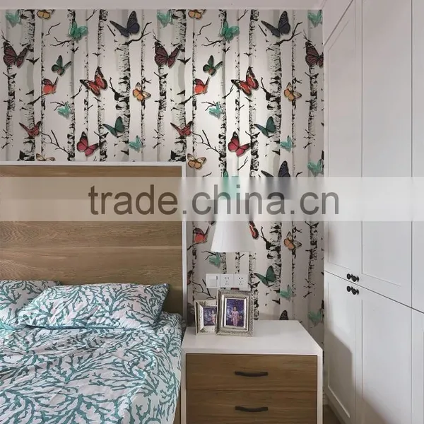 2016 Beautiful Butterfly Design Wallpaper for Home Decoration of Korea Style photo-2