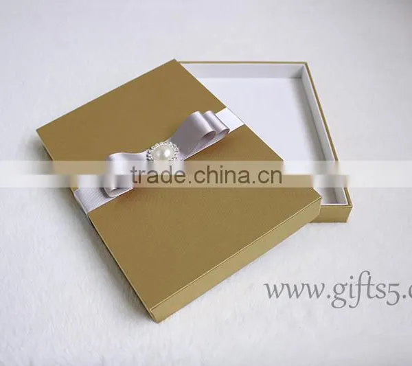 Beautiful Gold Wedding Invitation Favour Gift Boxes For Best Chocolate Packaging photo-4