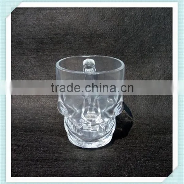 2016 New Design Shull Shape Glass Cup Beer Glass Cup With Skull Shape photo-5