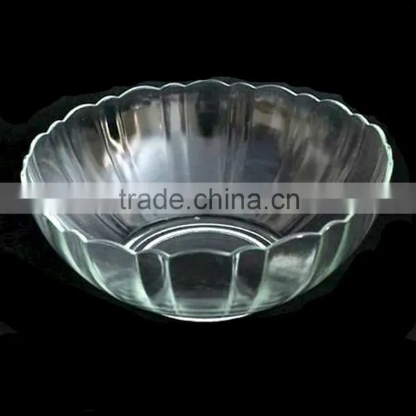 Glass Salad Bowl With Emboss photo-2